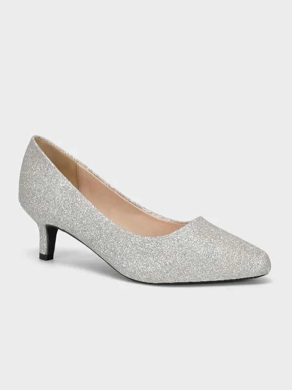 Women "DAWES" Glitter Pointed Toe Courts