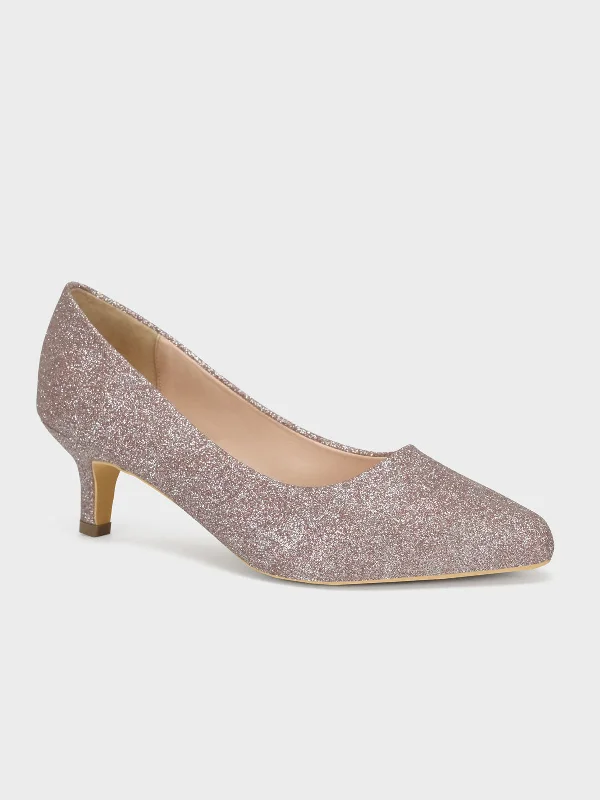 Women "DAWES" Glitter Pointed Toe Courts