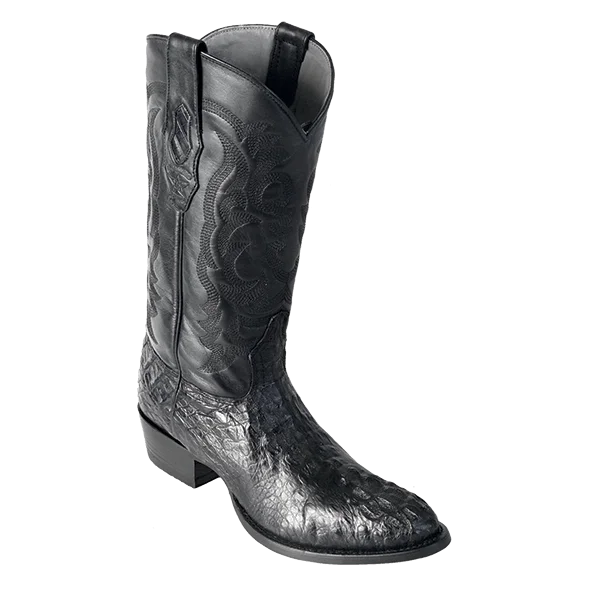 Los Altos Boots Caiman Hornback Round Toe