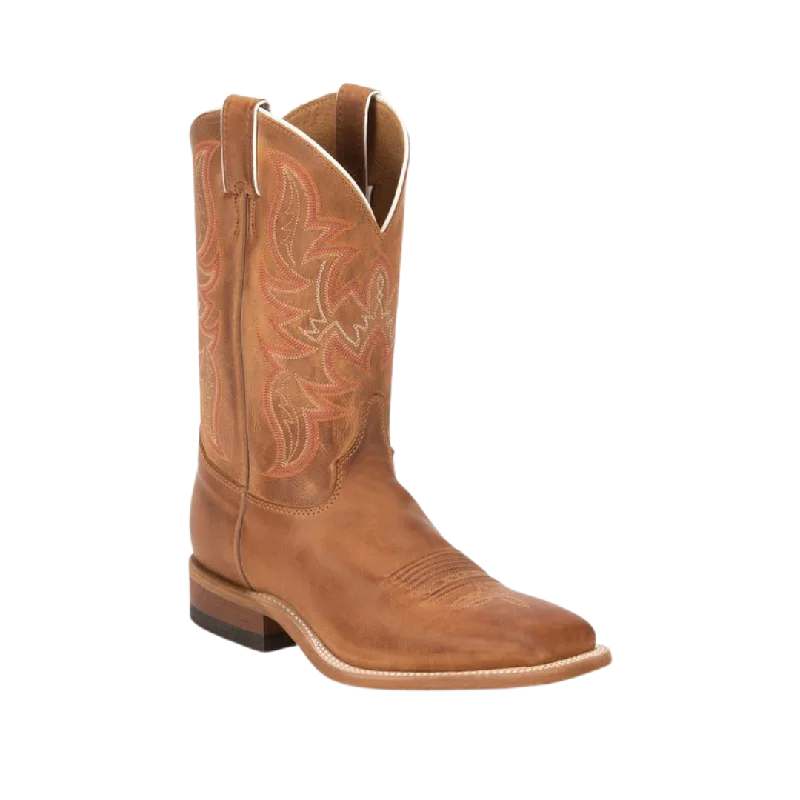 Justin Men's Bent Rail Austin Distressed Cognac Cowboy Boots