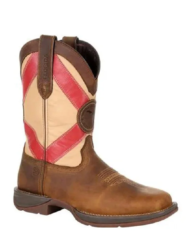 Durango DDB0233 Mens Florida State Flag Western Boot Saddle Brown