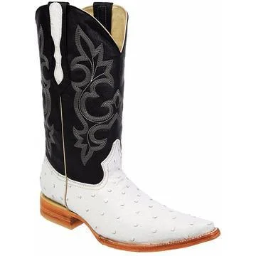 BD01 Black Diamond Ostrich Clone Bone Western Boot