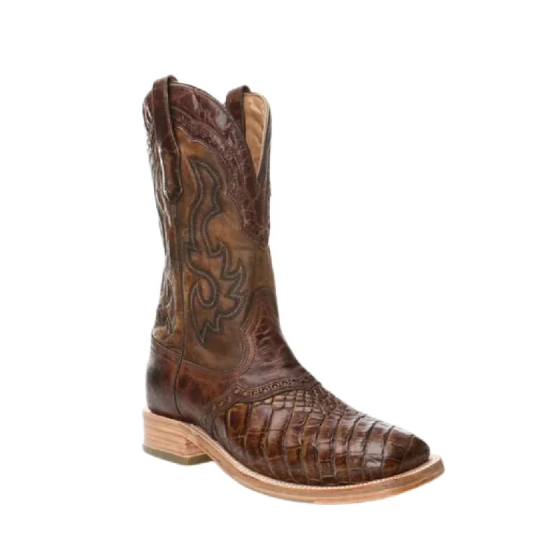 Corral Men's Alligator Overlay Distressed Brown Boots