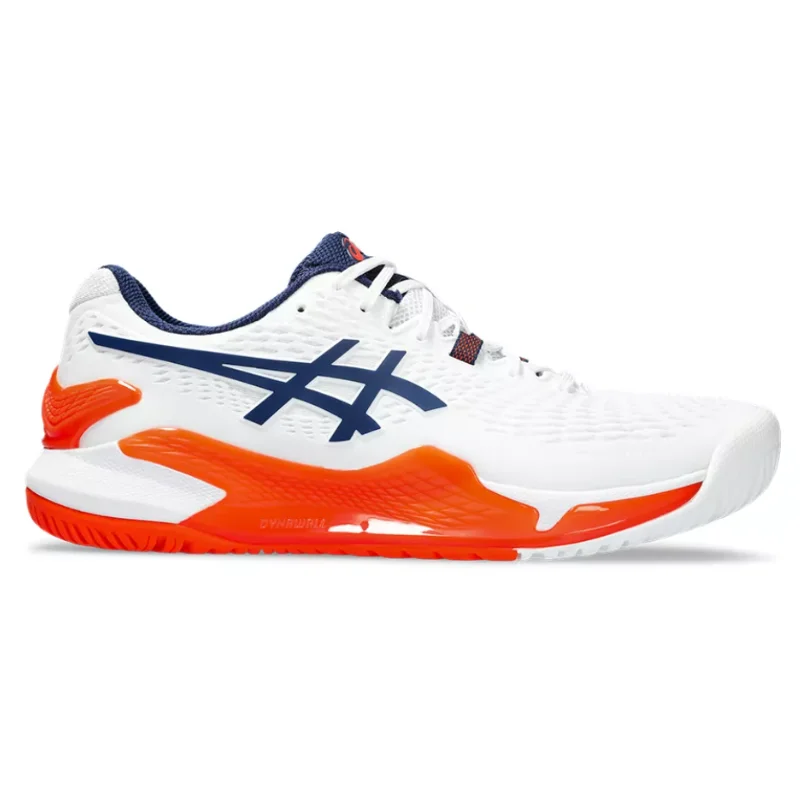 Asics Gel Resolution 9 Men Tennis Shoes - White Blue Expance