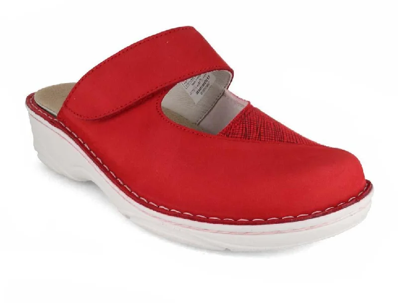 Berkemann BERKOFLEX Clog | Stretch Heliane, Chimney Red