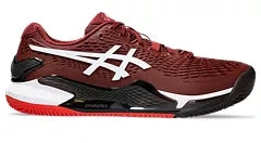 Asics Men's Gel-Resolution 9 CLAY/PADEL (Antique Red/White)