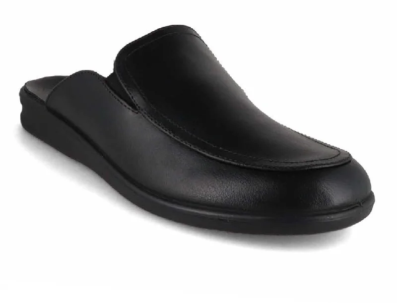 Josef Seibel Men Leather Slippers 'Westland Belfort’, black