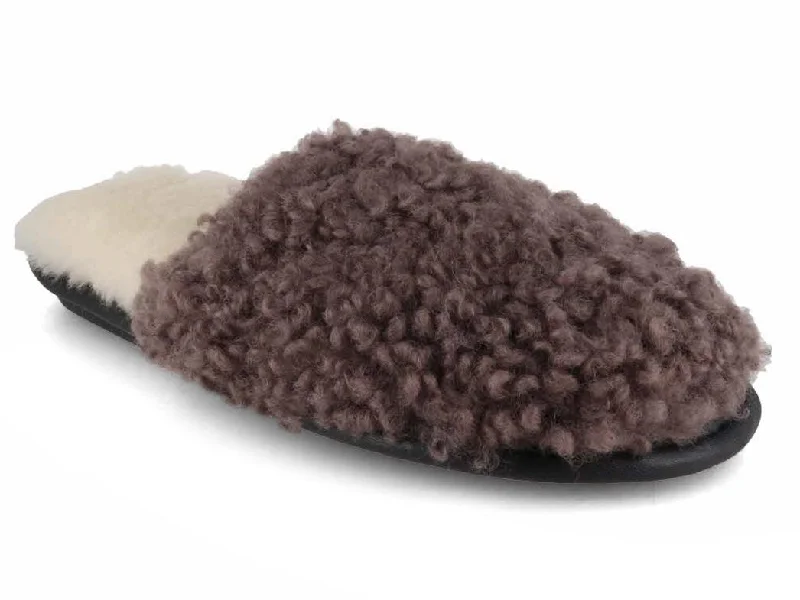 Lammbock® Women's Shearling Slippers 'Locke', brown