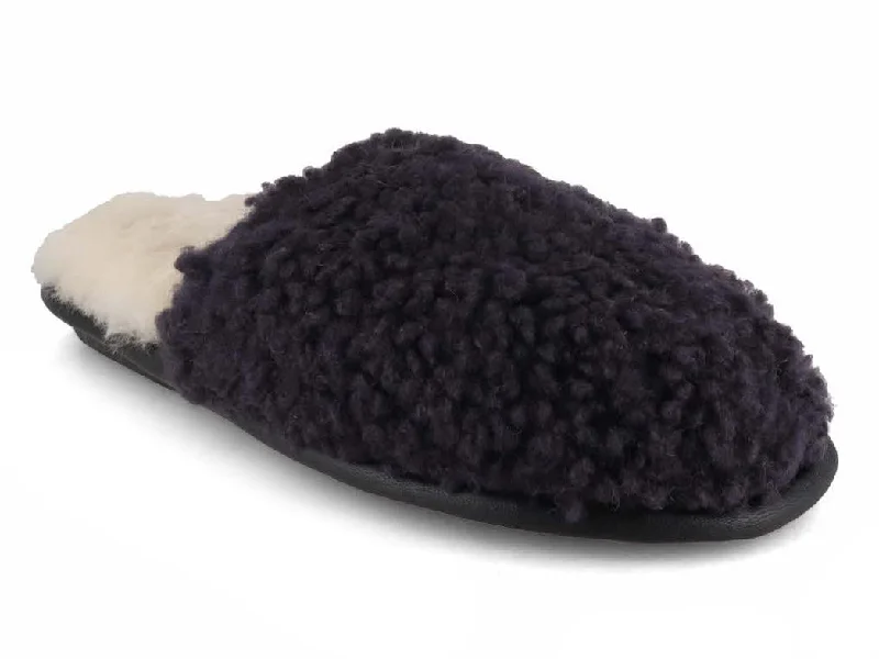 Lammbock® Women's Shearling Slippers 'Locke', eggplant