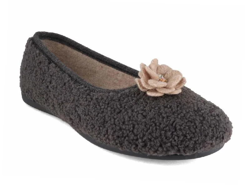 Varomed vital Women Felt Ballerinas 'Anny', dark gray