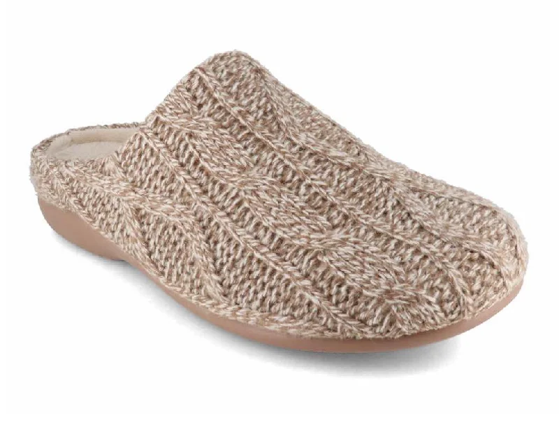 Varomed vital Women Knitted Slippers 'Antonie', beige